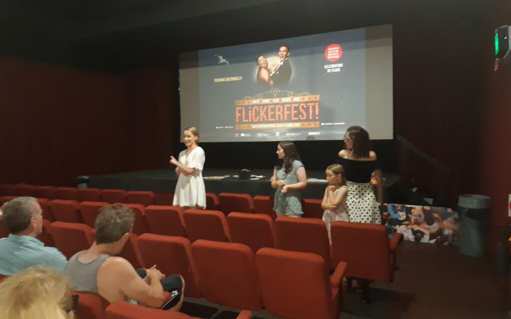 Audience inside Huskisson Pictures cinema during a film screening