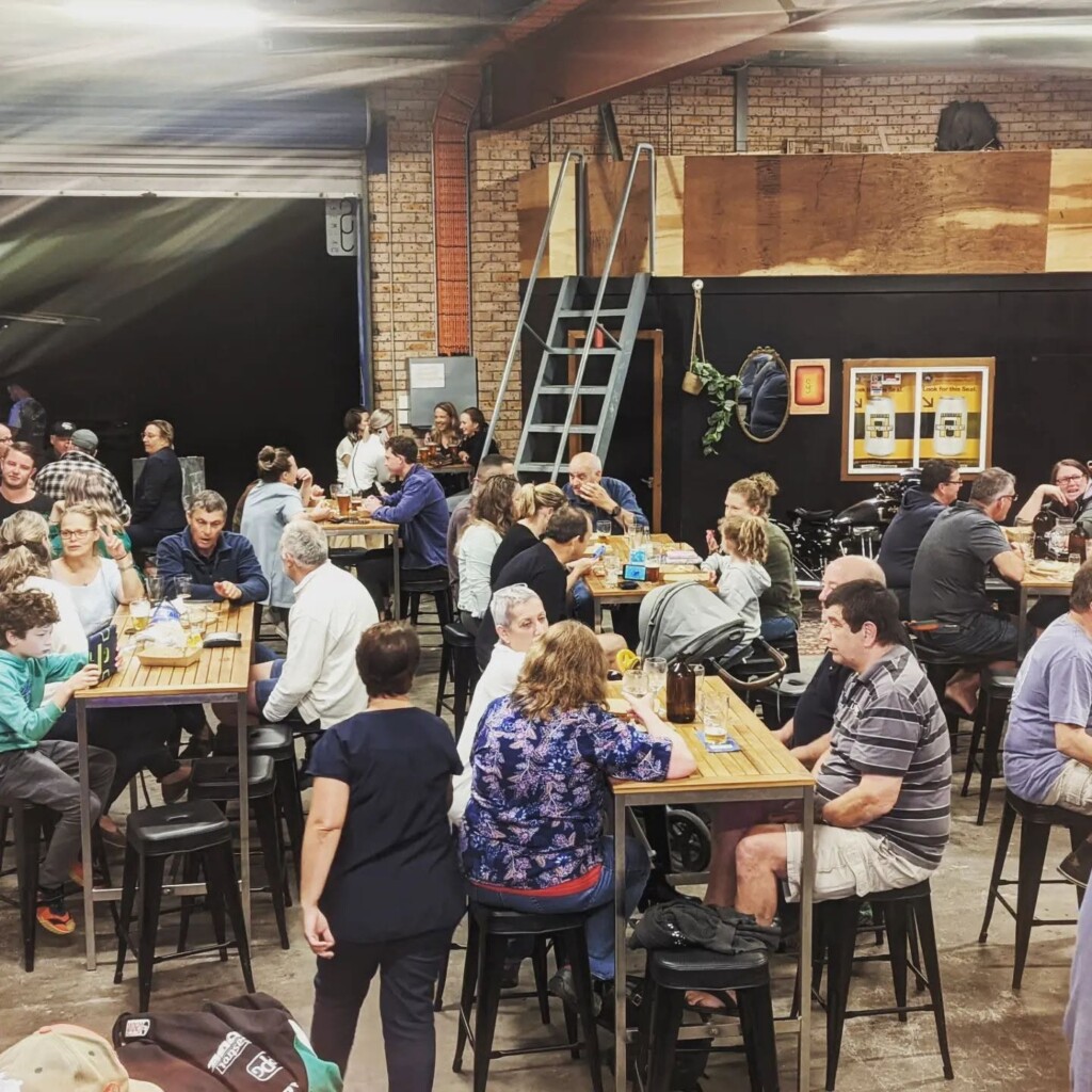 Exterior of South Yeast Brewing in Nowra, featuring its brewery signage and a Shorty's food truck outside.